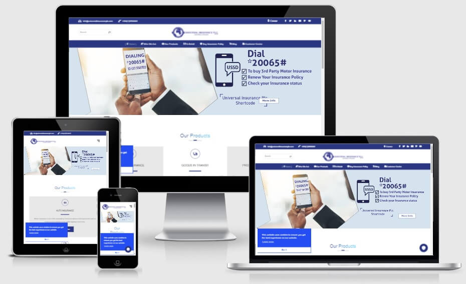 Universal Universal Insurance Plc responsive website preview on all devices