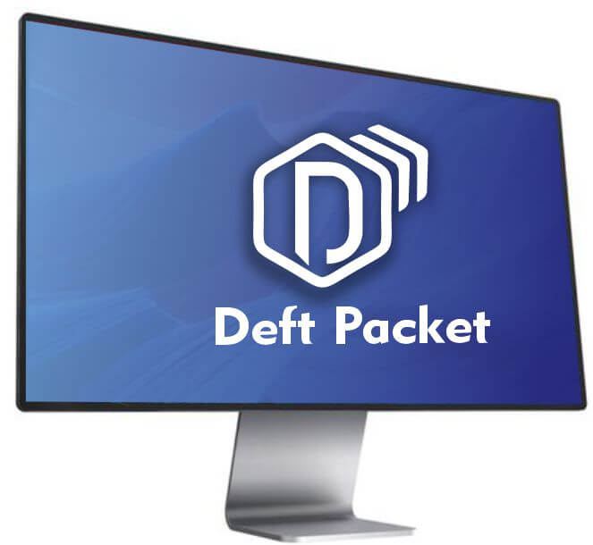 Deft Packet logo on a screen
