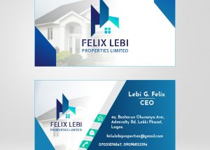 Felix Lebi Properties Limited designed Business/Complimentary Card