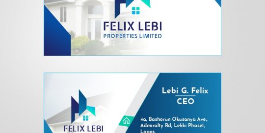 Felix Lebi Properties Limited designed Business/Complimentary Card