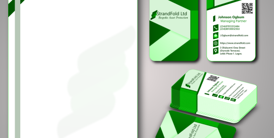 Branding StrandFold: Letterhead. Business Card